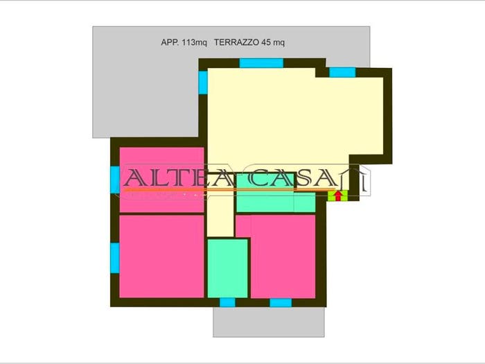 Appartamento quadrilocale in vendita in Viale Mazzini B, Centro, Dalmine