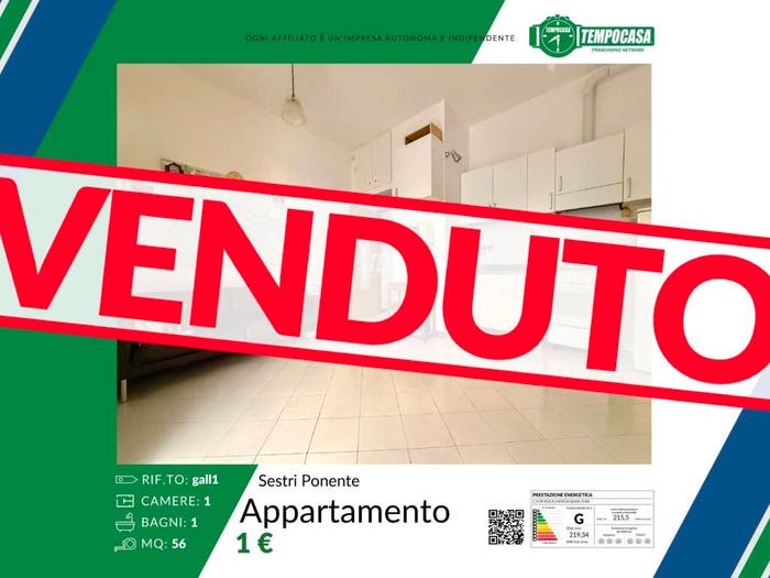 Appartamento bilocale in vendita in Via Giuseppe Galliano, Sestri Ponente, Genova