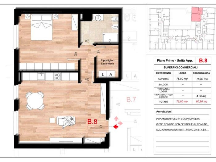 Appartamento bilocale in vendita in Via Maggiore Pietro Toselli, Libertà Villabianca, Palermo
