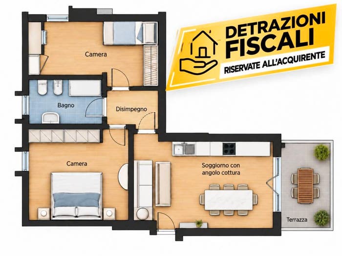 Appartamento trilocale in vendita in Via Nino Bixio, Villafranca di Verona