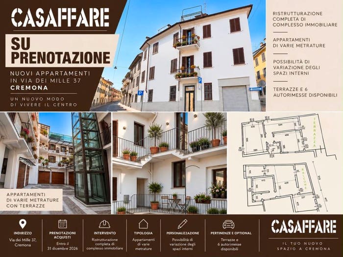 Casa bilocale in vendita in Via dei Mille, Centro, Cremona