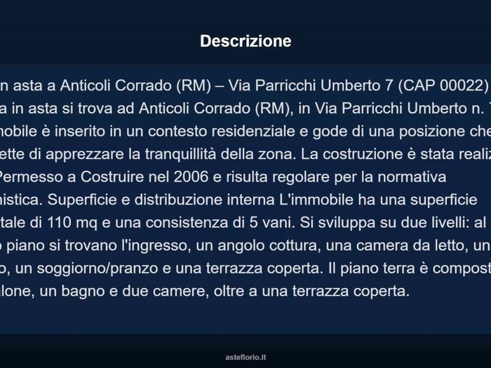 Casa con 5 locali in vendita in Via Parricchi Umberto, Anticoli Corrado