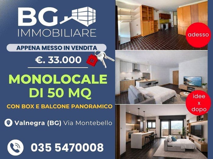 Appartamento monolocale in vendita in Via Montebello, Valnegra