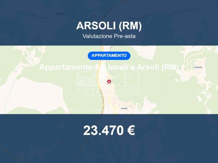 Appartamento trilocale in vendita in Via Nazionale Tiburtina, Arsoli