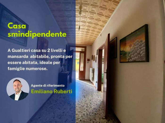 Casa quadrilocale in vendita in via grimaldi, Centro, Gualtieri