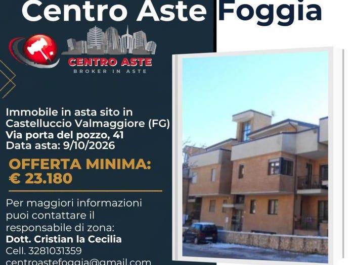 Appartamento quadrilocale in vendita in Via Porta del Pozzo Castelluccio Valmaggiore FG Italia, Castelluccio Valmaggiore