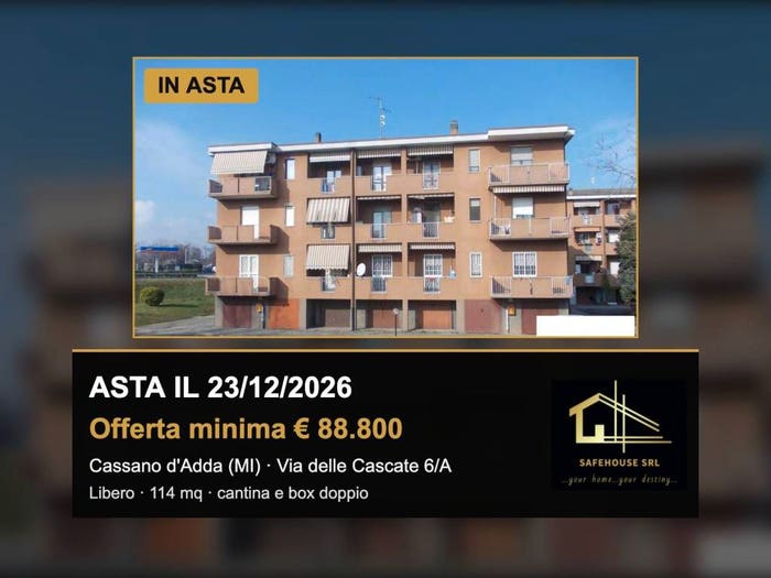 Appartamento quadrilocale in vendita in Via delle Cascate, Centro, Cassano d'Adda