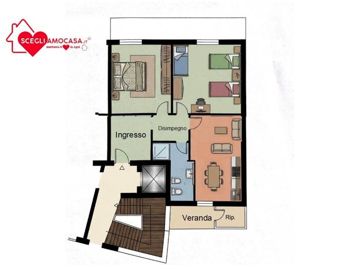 Appartamento quadrilocale in vendita in Via Settembre, Centro Storico, Catanzaro