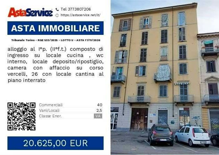 Appartamento bilocale in vendita in Corso vercelli, Aurora, Torino