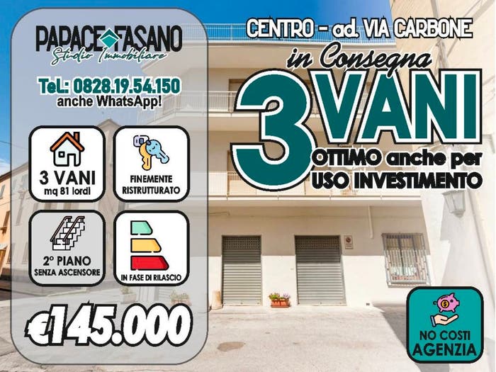 Appartamento trilocale in vendita in Via Carbone, Centro, Battipaglia