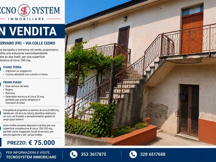 Casa trilocale in vendita in Cervaro