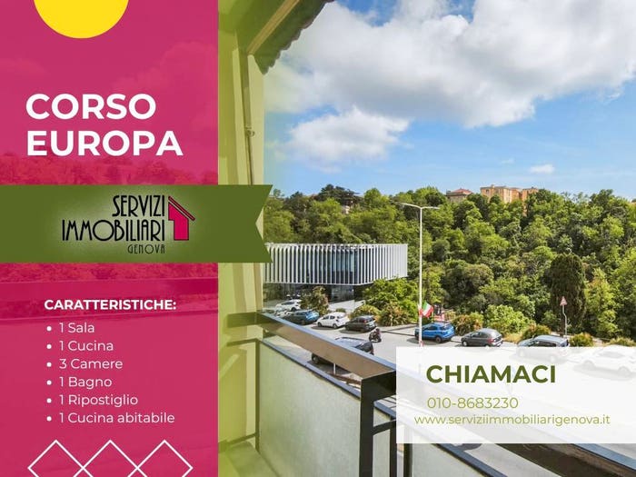 Appartamento quadrilocale in vendita in Corso Europa, Quarto, Genova