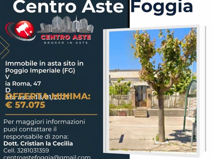 Appartamento con 5 locali in vendita in Via Roma Poggio Imperiale FG Italia, Poggio Imperiale