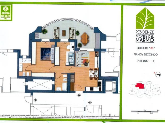 Appartamento trilocale in vendita in Via Monte del Marmo, Casalotti, Roma