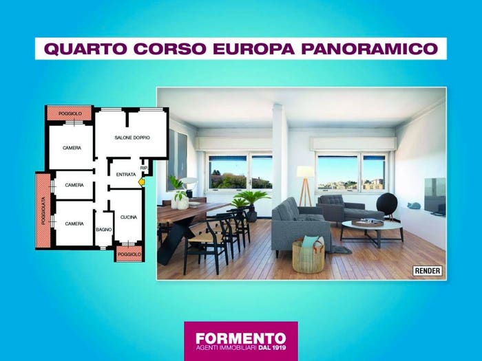Appartamento con 6 locali in vendita in Via Carlo Swinburne, Quarto, Genova
