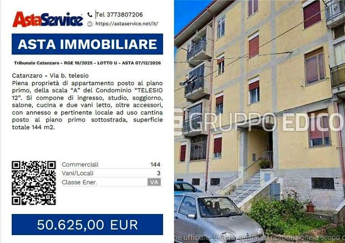 Appartamento trilocale in vendita in Via b telesio, Sant'Antonio De Filippis, Catanzaro