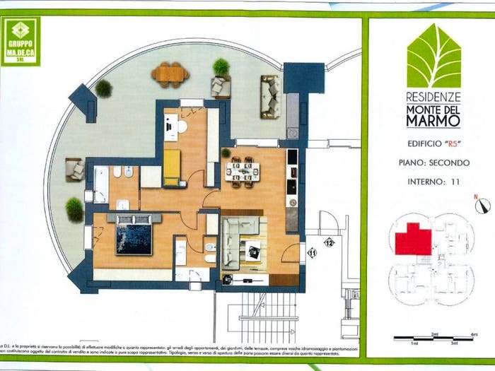Appartamento trilocale in vendita in Via Monte del Marmo, Casalotti, Roma
