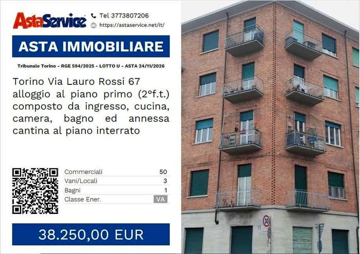 Appartamento trilocale in vendita in Via Lauro Rossi, Barriera di Milano, Torino