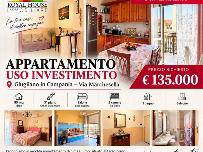 Appartamento trilocale in vendita in Via Marchesella, Nuovo Corso Campano Marchesella, Giugliano in Campania