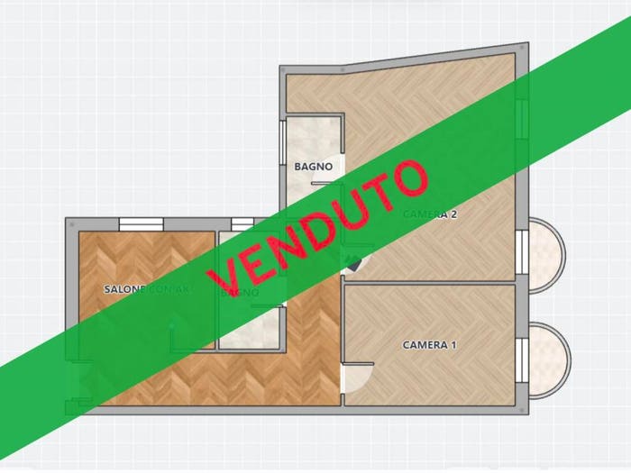 Appartamento trilocale in vendita in Via Faleria, Re di Roma, Roma