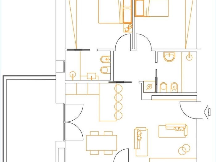 Appartamento trilocale in vendita in via Martiri di Montesole, Bolognina, Bologna