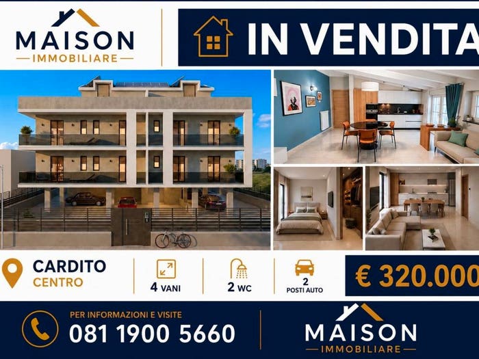 Appartamento quadrilocale in vendita in Via Aldo Moro, Centro, Cardito