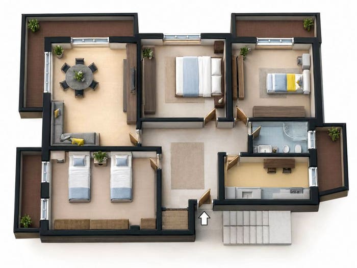 Appartamento quadrilocale in vendita in Via Camillo Negro, Torrevecchia, Roma
