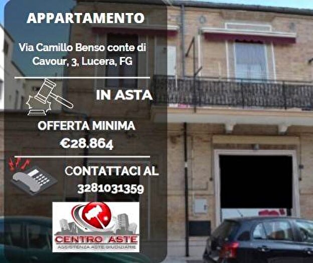 Appartamento quadrilocale in vendita in Via Camillo Benso Conte di Cavour Lucera FG Italia, Centro, Lucera