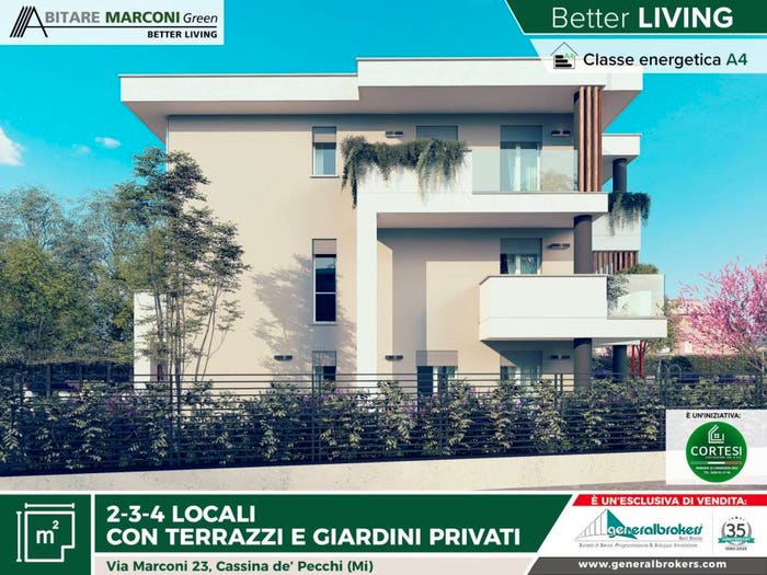 Appartamento quadrilocale in vendita in via Marconi, Centro, Cassina de' Pecchi