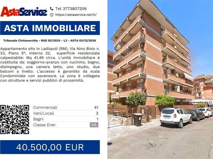 Appartamento trilocale in vendita in Via nino bixio, Zona Domitilla, Ladispoli