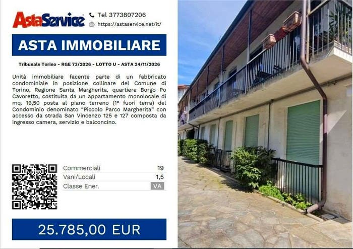Appartamento monolocale in vendita in Str s vincenzo, Precollina Colle della Maddalena, Torino