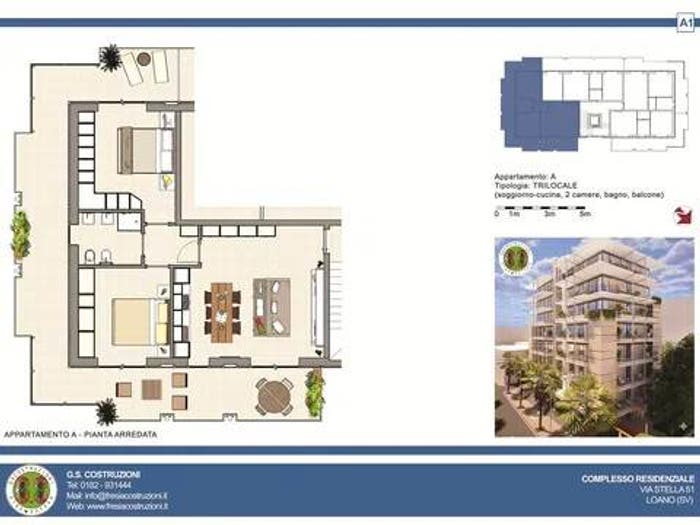 Appartamento trilocale in vendita in Via Simone Stella, Centro, Loano