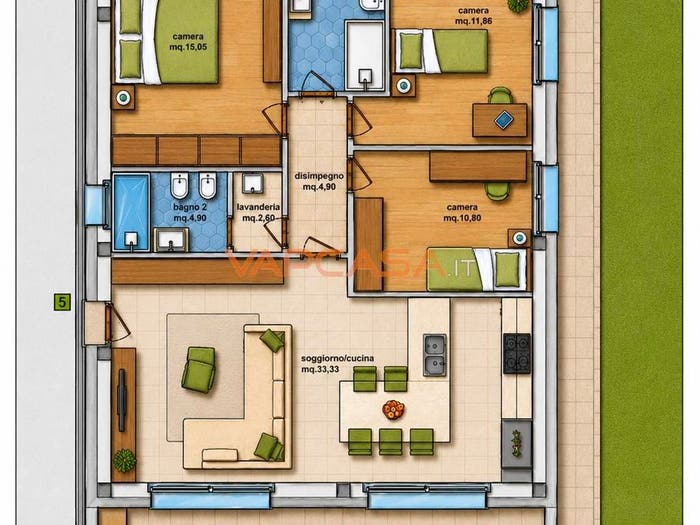 Appartamento quadrilocale in vendita in VIA DANTE ALIGHIERI, Centro, Casirate d'Adda