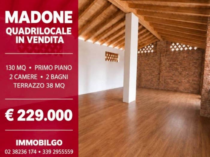 Appartamento quadrilocale in vendita in Via Vittorio Veneto, Madone