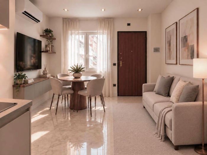 Appartamento trilocale in vendita in Via Montemarano, Borghesiana, Roma