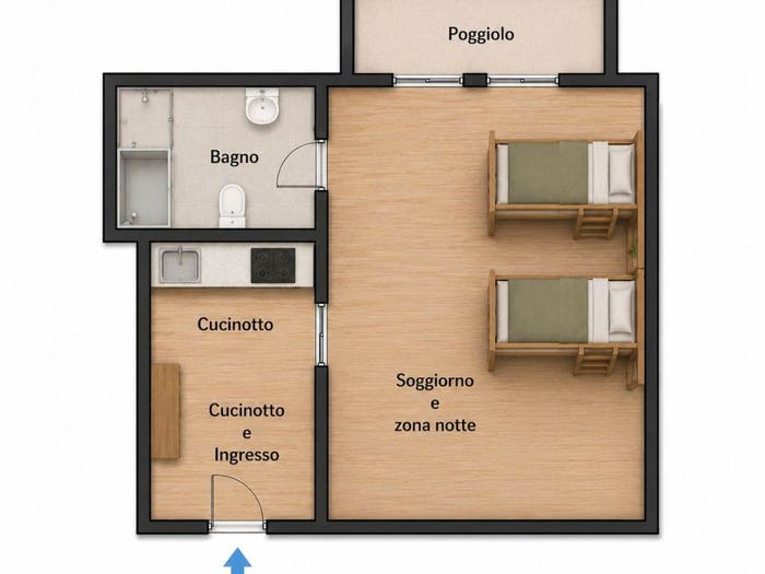 Appartamento monolocale in vendita in Via Giuseppe Garibaldi, Centro, Merano