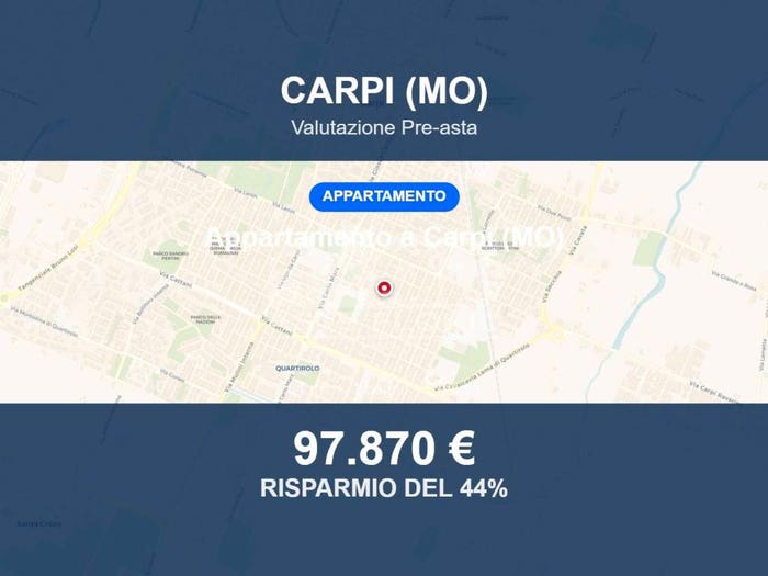 Appartamento trilocale in vendita in Via Niccolò Machiavelli, Stadio Acquedotto Morbidina Quartirolo, Carpi