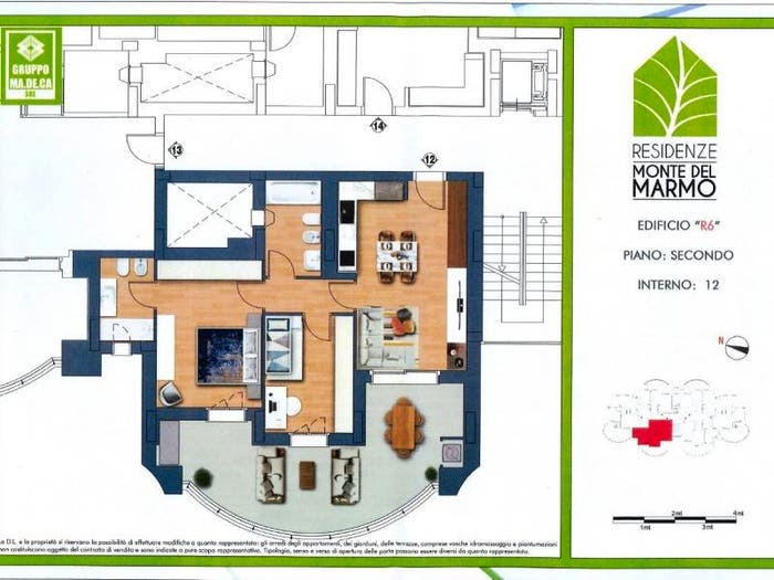 Appartamento trilocale in vendita in Via Monte del Marmo, Torresina, Roma