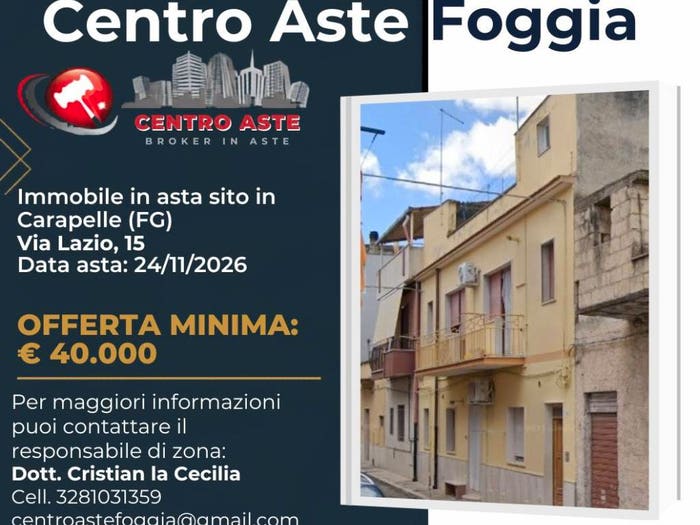 Appartamento quadrilocale in vendita in Via Lazio Carapelle FG Italia, Carapelle