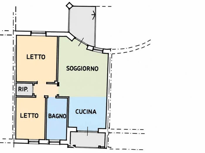 Appartamento trilocale in vendita in Via Chiesa Volpino, Zimella