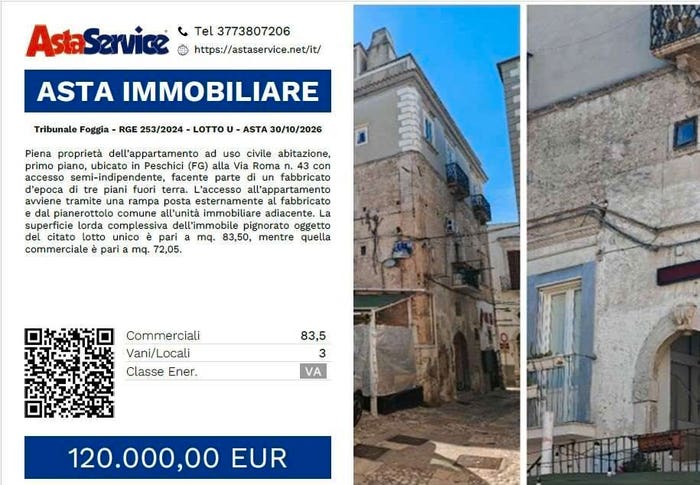 Appartamento trilocale in vendita in Via roma, Peschici