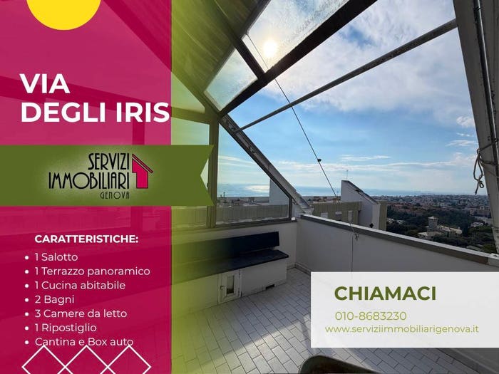Appartamento con 5 locali in vendita in Via degli Iris, Quarto, Genova