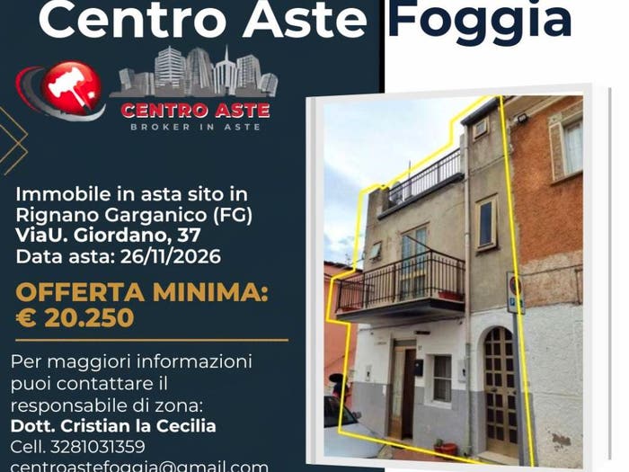 Appartamento con 6 locali in vendita in Via Umberto Giordano Rignano Garganico FG Italia, Rignano Garganico