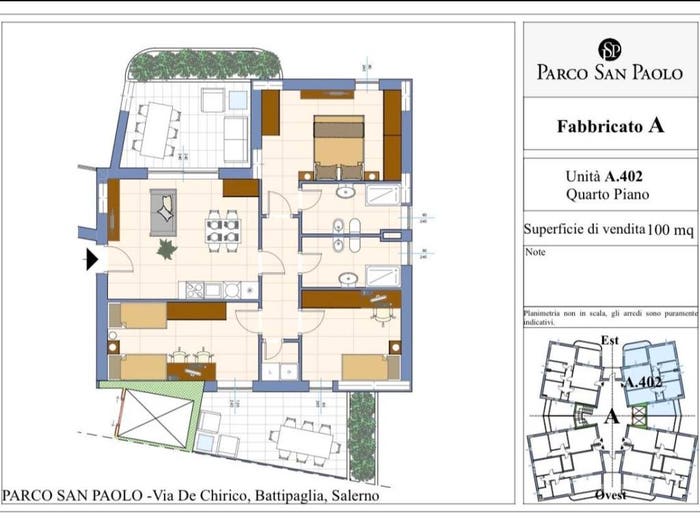 Appartamento quadrilocale in vendita in Via Giorgio De Chirico, Centro, Battipaglia