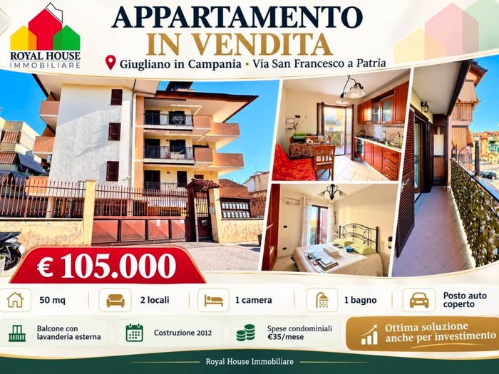 Appartamento bilocale in vendita in Via San Francesco a Patria, Casacelle Arco Sant'Antonio, Giugliano in Campania