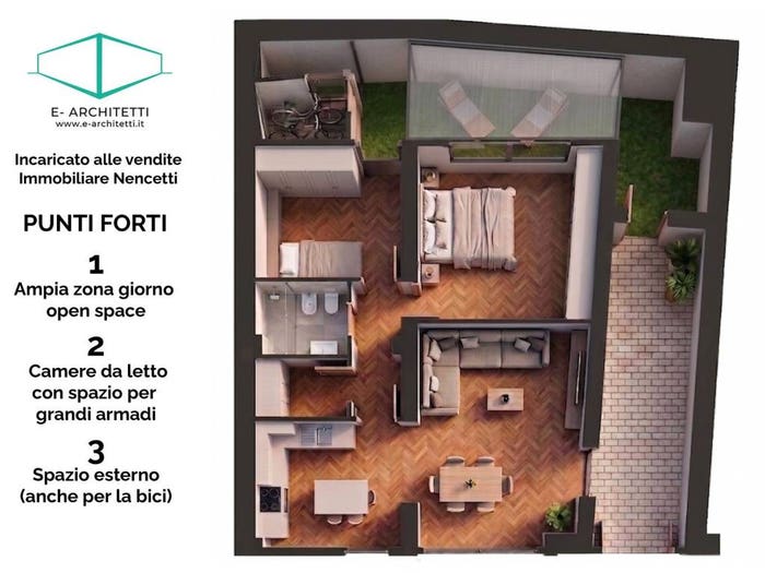 Appartamento quadrilocale in vendita in Via Trento, Santa Maria, Pisa