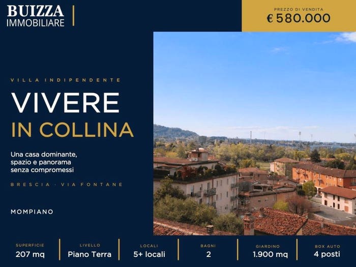 Casa con 6 locali in vendita in Via Fontane, Mompiano Costalunga, Brescia