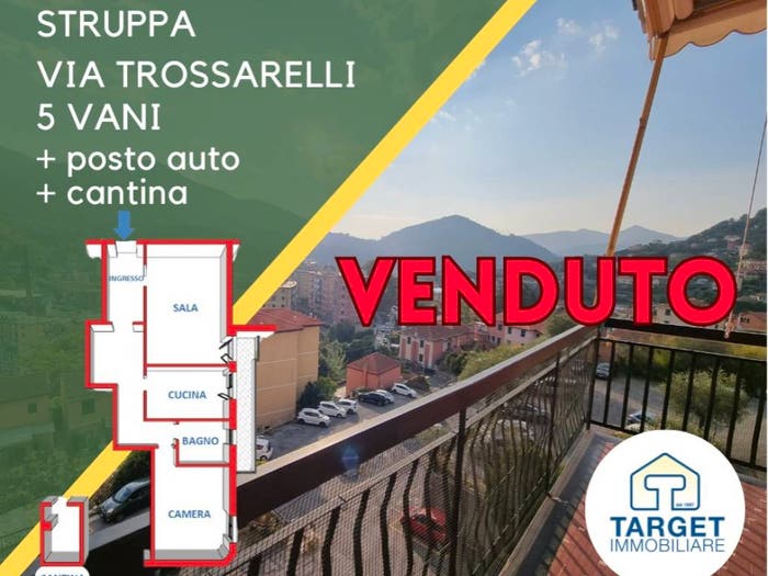 Appartamento bilocale in vendita in Via Giovanni Trossarelli, Struppa, Genova