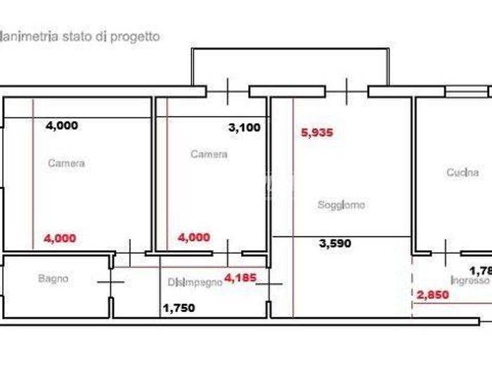 Appartamento trilocale in vendita in Via delle Vigne, Rescaldina