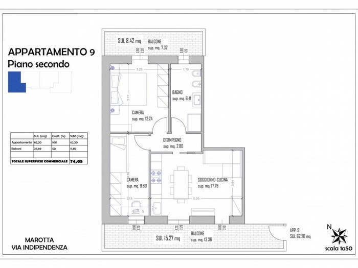Appartamento trilocale in vendita in Via Indipendenza, Marotta, Mondolfo